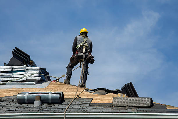 Professional Gutter Installation technician working in Glenoma, WA
